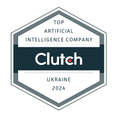 Clutch Top Generative AI Company in Ukraine 2024 award badge