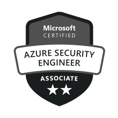 Microsoft Certified Azure Security Engineer Associate certification badge
