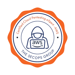 Certified Cloud Pentesting Expert – AWS certification badge by The SecOps Group