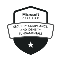 Microsoft Certified Security, Compliance, and Identity Fundamentals certification badge