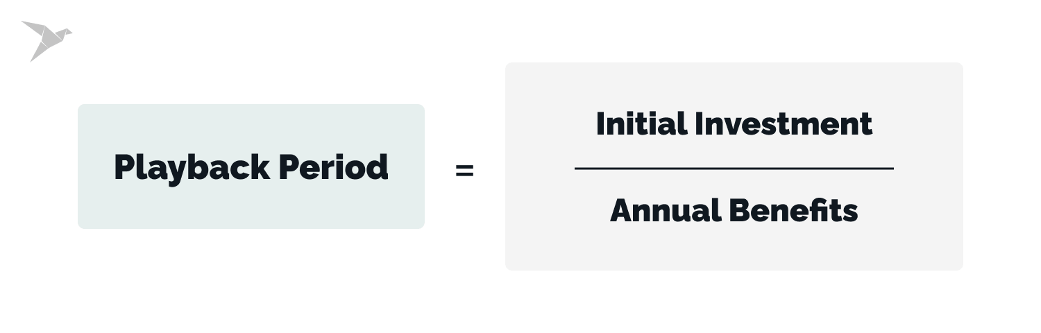 Payback Period formula