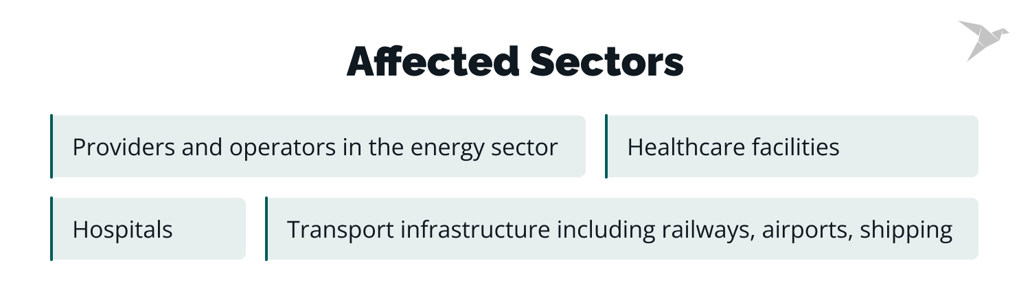 NIS2 affected sectors