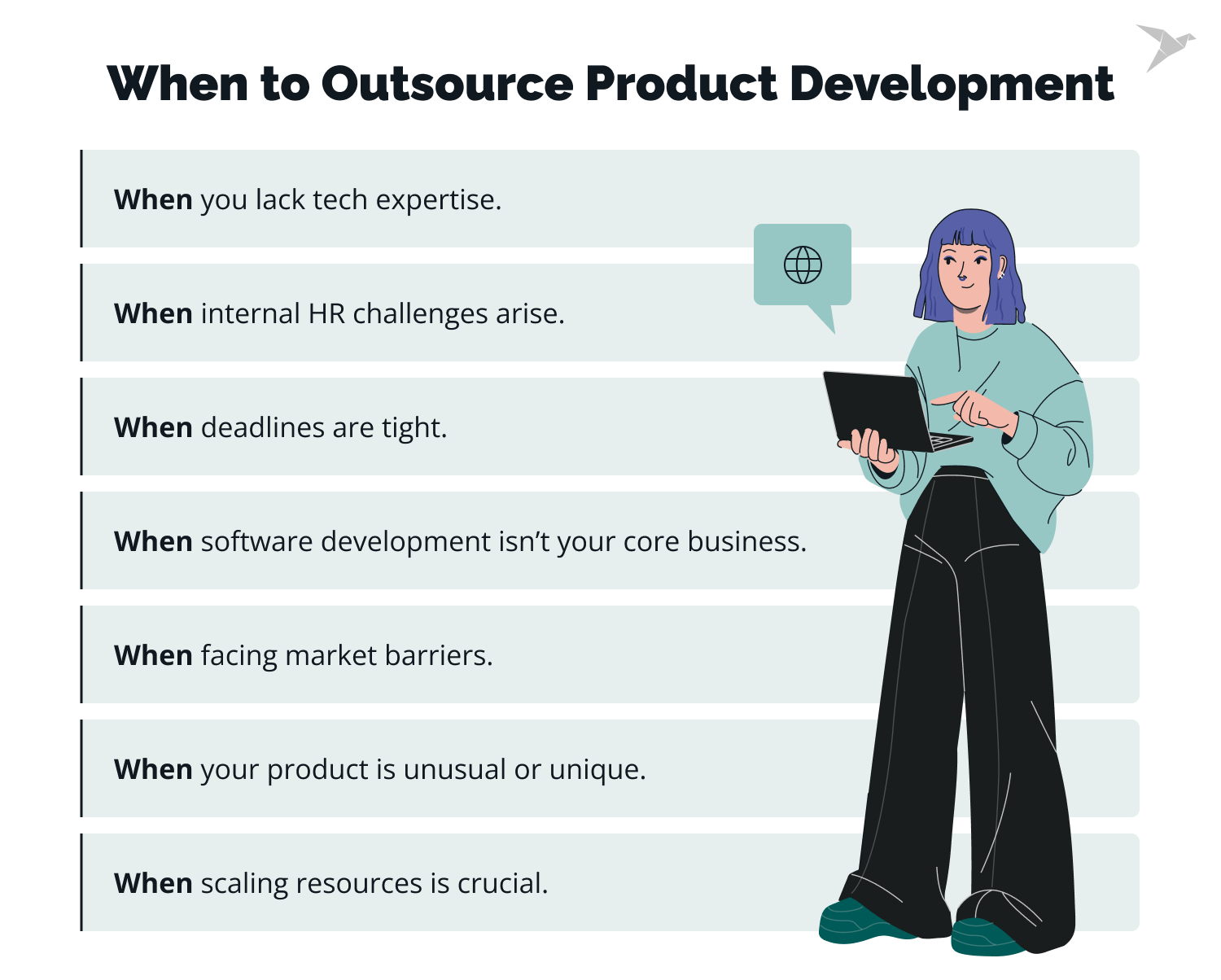 when to outsource software product development